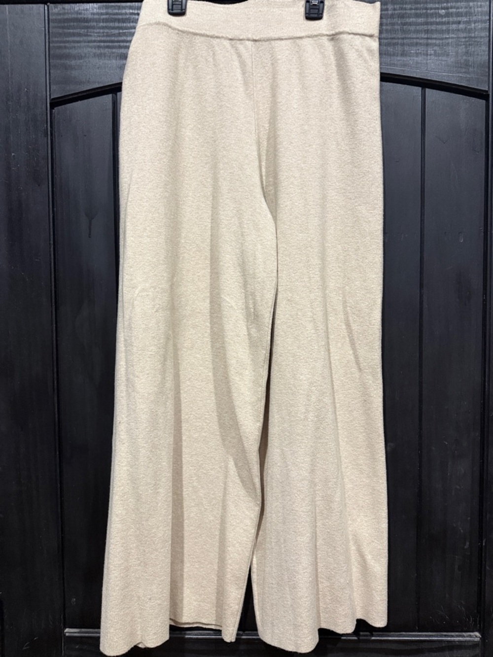 Marled Cream Bootcut Flare Pants